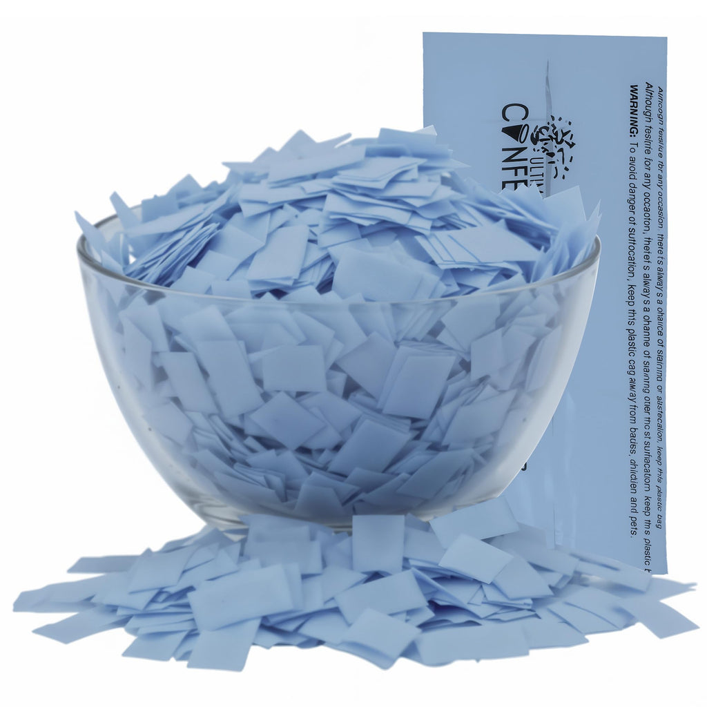 Ultimate Confetti, Baby Blue Biodegradable Confetti - Rectangular Flut ...