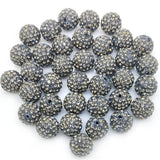 12mm Rhinestone Beads 100pcs 12mm Diameter Charms Mix Colors Randomly for Jewelry Making (Clay Grey)