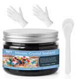 WAN2TLK Black Mosaic Crystal Grout 200g, Mosaics Tile Tools, No Need to add Water, Direct caulking, Mosaic Crystal Sealant for A