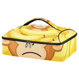 SyXIOP Insulated Casserole Carrier Bag Cute Cartoon Monkeys and Bananas