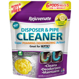 Rejuvenate Disposer and Pipe Cleaner, Lemon Scent, 6 Pods, 7.1 oz (201g)