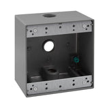 ENERLITES Weatherproof Outlet Box with Three 1/2in Threaded Outlets, Outdoor Electrical Box, 3 Holes 0.50