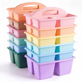 Kathfly 12 Pack Classroom Caddy Organizer with Handle Bulk, Mixed Color 1
