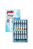 polo Artist Water Colour Tubes 12 Shades | Smooth & Vibrant Watercolour Paint Set