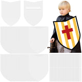 ReliThick 144 Pcs Blank Paper Shields for Kids DIY Cardboard Shields Craft to Decorate with Handles for Markers Crayons Paint Pa