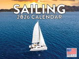 Sailing Calendar 2026 Sailboat Monthly Wall Calender 12 Month | American Made In The USA