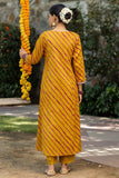 Gosriki Women'S Rayon Blend Straight Printed Kurta With Pant & Dupatta (Korki Yellow-Gs_Xl_Yellow_X-Large),Yellow,,B0DNK99LT7