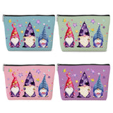 4 Pack Watercolor Magic Gnome Star Makeup Bag Cosmetic Bags Gnomes Gifts for Women Gnome Lovers Daughter Girl Friend Sister Best