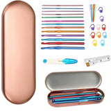 Tusmad 30Piece Ergonomic Crochet Hook Set Knitting Needle & Yarn Weaving Kit With Storage Case & Accessories Crochet Hooks 