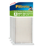 Filtrete 10x30x1 AC Furnace Air Filter, MPR 700, MERV 8, Tough on Pollen, Easy on Airflow, 3-Month Pleated 1-Inch Electrostatic 