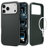 Spigen for iPhone 17 Pro Case, Silicone Fit MagFit [Compatible with MagSafe] - Abyss Green