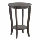 Convenience Concepts American Heritage Round End Table, Dark Gray Wirebrush