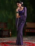 Libas Women'S Satin Saree (16047R_Purple)