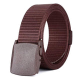 Lex Tavis Nylon Belt 1.5 Fits Waist Size From 28 To 42 Inches.(Color Brown)