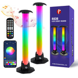 VCOM RGB Light Bar,27.5cm Music Sync RGB IC LED Lights Bars,Color Changing TV Backlight App & Remote Control, USB Powered Ambien