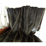 Plutus Brands Tip Dyed Mink Handmade Throw Pillow, 90 X 90 Queen, Dark Brown