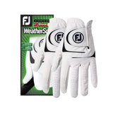 FootJoy Mens WeatherSof 2-Pack Prior Generation Golf Glove White Medium/Large, Worn on Right Hand