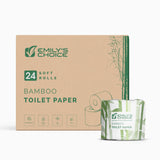 Emily's Choice Bamboo Toilet Paper, 24 Soft Rolls, 3-Ply, 200 Sheet per Roll, Tree Free Product, 100% Bamboo Pulp, Soft, TCF