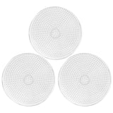 H&W 3PCS 5mm Round Fuse Beads Boards, Large Clear Pegboards Kits, with Gift 4 Lroning Paper (WA3-Z21)