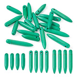 Elecrelive 20Pcs Spike Point Turquoise Beads Tusk Shape Loose Beads Mixed Sizes Dyed Synthetic Gemstone for Bolo Bracelets Neckl