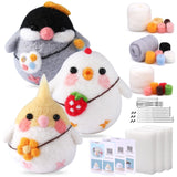 SOCNITC Felting Kits for Beginners, Animal Needle Felting Supplies Kits with Tools Foam Mat Felting Needles, Instructions, Wool 
