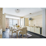 Living District Indoor Modern Home Decor Bright Taye 4 Light Chrome Flush Mount