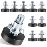 lenpestia 1/4 Thread Furniture Feet Levelers, 12 PCS Adjustable Feet Levelers, Adjustable Furniture Levelers with T-Nuts for Tab
