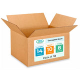Medium Moving & Shipping Boxes 14x10x8 inches (10-Pack) - Extra Strength 200 lb vs Regular - Corrugated Packaging Boxes for USPS