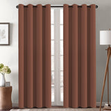 H.Versailtex Blackout Curtain For Living Room Thermal Insulated Window Treatment Curtain Extra Long 96 Inch Length Energy Saving Solid Grommet Top Blackout Drape One Panel Washed Spice 52 W X 96 L -Like New