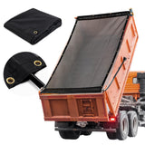 HOMBYS Black 7x18 ft Dump Trailer Truck Mesh Tarp with Grommets,Heavy Duty Mesh Tarp, Opening Shade Trailer Tarp for Truck Bed C