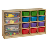 Childcraft Storage Unit, 12 Translucent Colored Trays, 47-3/4 X 13 X 30 Inches