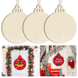 Large Size 12 Wooden Ball Ornaments to Paint, Wooden DIY Bell Blank Unfinished Christmas Door Sign Wreath Door Hanging Sign Pla