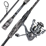 Sougayilang Fishing Rod and Reel Combo, Stainless Steel Guides Fishing Pole with Spinning Reel Combo for Bass Fishing-5'10'' wit