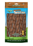 Emerald Pet Twizzies Rawhide Free 100% Digestible Natural Dog Lasting Chew Treats, Made in USA, Size 9 Peanutty Peanut Butter Mu