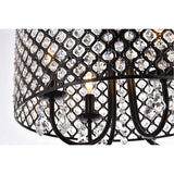 Living District Elise 4-Light Transitional Metal Pendant In Black Finish