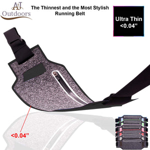 ANJ Outdoors Super Slim Water Resistant Money Belt, Running Belt for Women and Men, Expandable Phone Belt to Hold Cell Phones, C