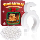 VioraWhite 250 Pcs Wire Frame Christmas Light Clips for Mini Lights