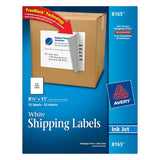 Avery Full Sheet Printable Shipping Labels, 8.5 x 11, White, 25 Blank Mailing Labels (8165)