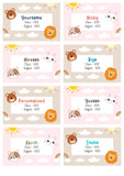 Yellow Nuts Personalized Name Stickers Kids School 24 Labels for Books Journals Supplies Stationary Waterproof Vinyl