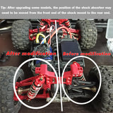 RWLZLB Compatible with Hyper GO RC Car Parts, 1/16 Metal Upgrade Aluminum Accessories, Red Replacement Parts kit for H16BM H16GT