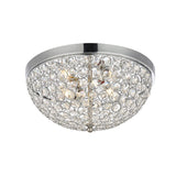 Elegant Lighting Living District Indoor Modern Home Decor Bright Taye Collection Flushmount D13.5 H6.3 Lt:3 Chrome Finish