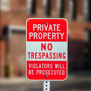 (2 Pack) Private Property No Trespassing Sign, Violators Will Be Prosecuted, 18 X 12 Engineer Grade Reflective Sheeting Rust Fre