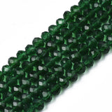 Elecrelive 10 Strands Faceted Rondelle Glass Beads 4mm Briolette Crystal Glass Beads Loose Spacer Crystals 1100pcs for Bracelets