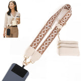 SCINYMC Clip and Go Strap for Phone with Wallet Crossbody, Phone Lanyard Crossbody with Zippered Pouch, iPhone 17 Pro Max Straps
