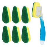 Lola Products Soap Dispenser Dish Wand, Refillable Handle, Super Absorbent Sponge Scrubber, No Leaking. for Cleaning Dishes, Sin