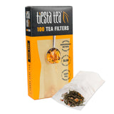 Tiesta Tea Loose Leaf Filters for Brewing, Disposable Infuser for Hot & Iced Drinks, Easy-Fill Steeper, Unbleached Paper, Single