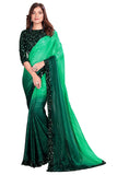 Pratham Blue Womens Silk Saree With Blouse Piece (AM-3103_Green)