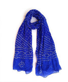 WomenS Art Silk Bandhani Dupattas Neck Scarf Fashionable Stole Size 2.25 Meter