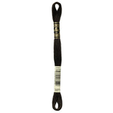 DMC 1173371 Mouline Stranded Cotton Six Strand Embroidery Floss Thread, Black Brown, 8.7Yard