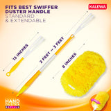 Kalewa Microfiber Reusable Refills for Swiffer Duster (2 Pack), 360 Heavy Duty Duster Refills (Handle is Not Included)